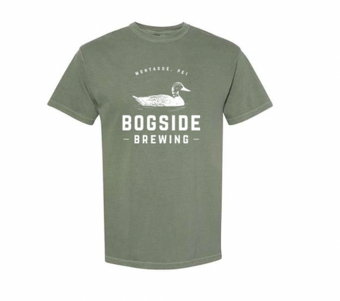 Bogside Duck Tee: Moss Green